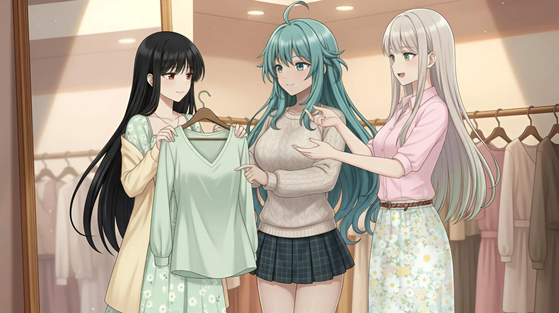 リリスがソニアのために新しい服を選んできた場面