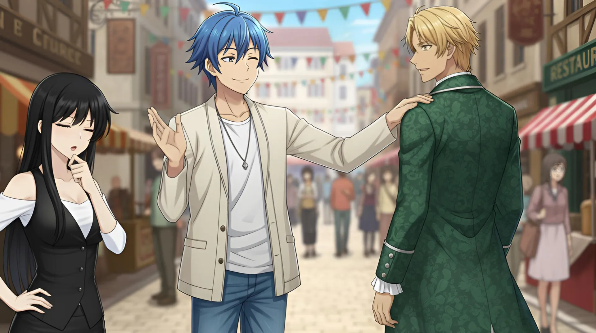 ラムリーザが親友のジャンと再会した場面