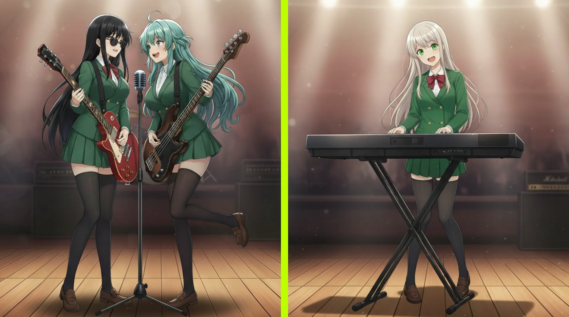 ソニアとリリスが、ステージの上で一緒に歌っている場面