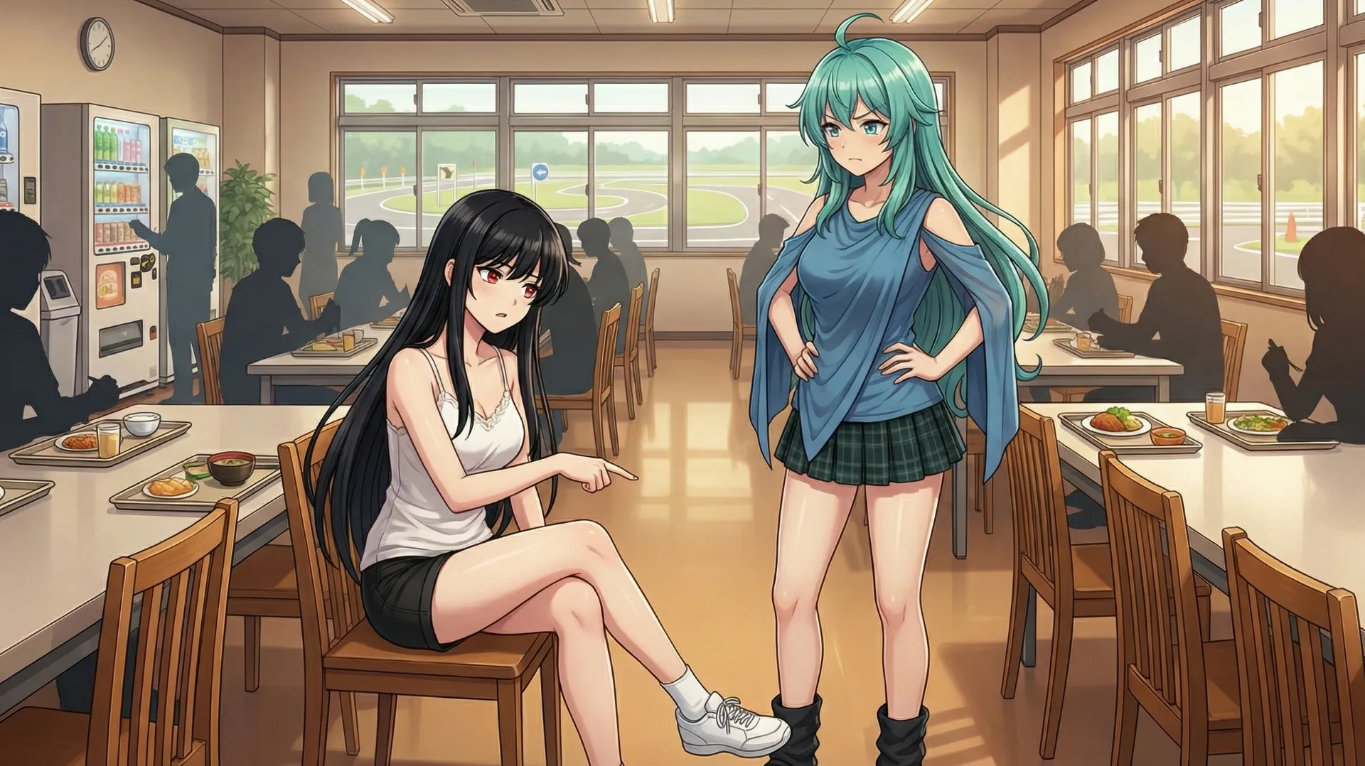 リリスがソニアの不格好な靴下にツッコミを入れる場面