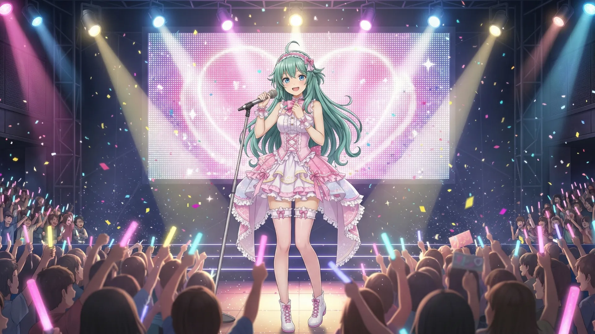 ソニアがアイドルになってラムリーザに対する愛を歌う場面