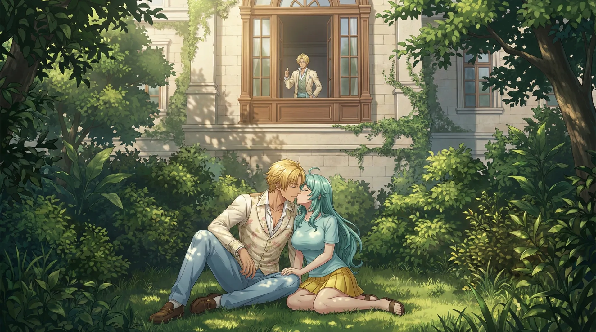 ラムリーザとソニアがキスしているところを、ラムリアースに目撃される場面