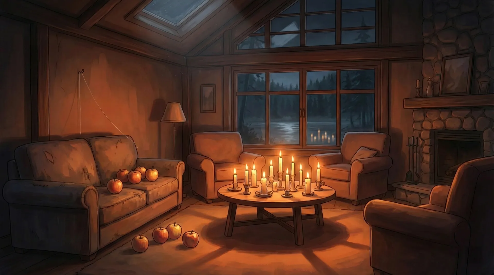 コテージのリビング