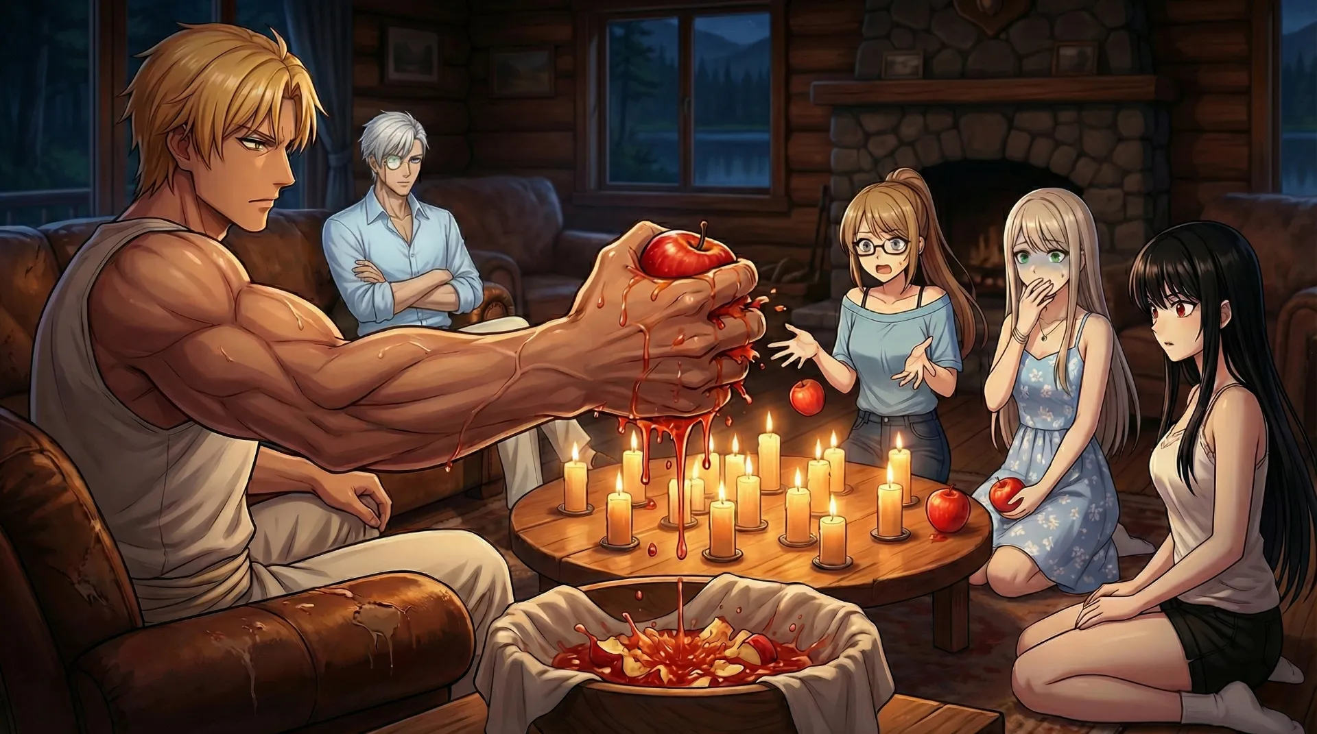 ラムリーザがりんごを握りつぶす場面