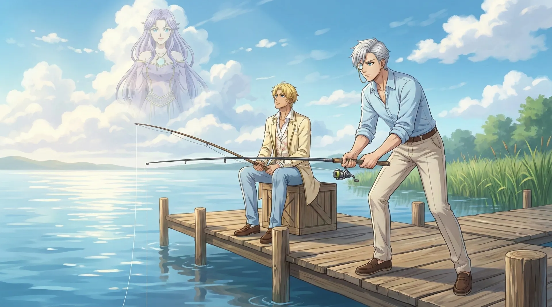 ラムリーザが、リゲルの元カノミーシャを想像する場面