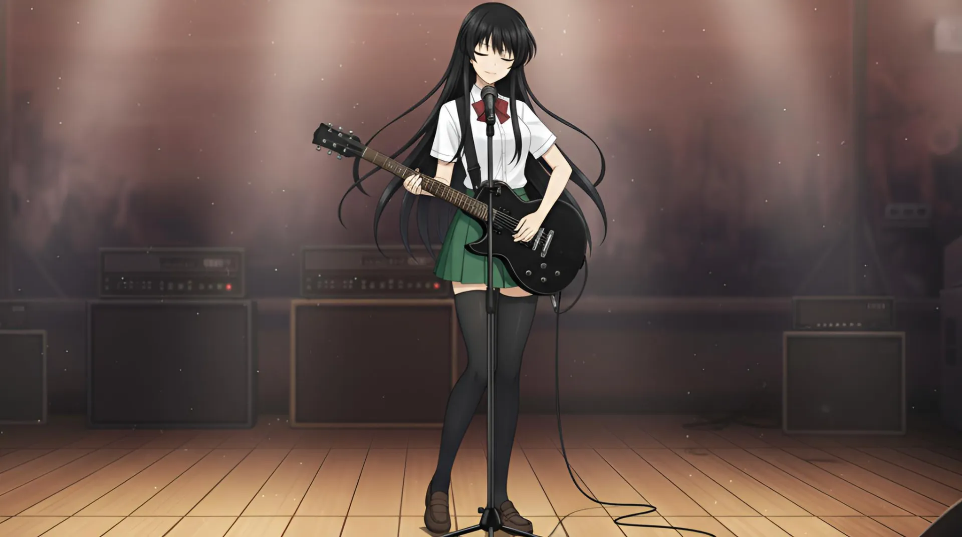 リリスがステージで、新しい曲をしっとりと歌い上げる場面